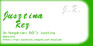 jusztina rez business card